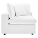 Commix Down Filled Overstuffed Vegan Leather Corner Chair - White - MOD13343