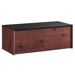 Kinetic Wall-Mount Office Storage Cabinet - Black Cherry 