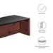 Kinetic 38" Wall-Mount Office Desk With Cabinet and Shelf - Black Cherry - MOD13405