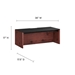 Kinetic 38" Wall-Mount Office Desk With Cabinet and Shelf - Black Cherry - MOD13405