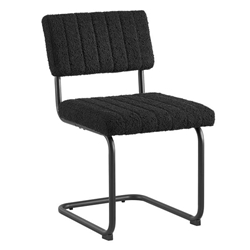 Parity Boucle Dining Side Chairs - Set of 2 - Black Black 