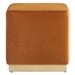 Tilden 17" Square Performance Velvet Upholstered Ottoman - Rust Natural - MOD9146