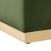 Tilden 17" Square Performance Velvet Upholstered Ottoman - Moss Green Natural - MOD9149