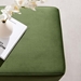 Tilden 17" Square Performance Velvet Upholstered Ottoman - Moss Green Natural - MOD9149