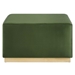 Tilden Large 28" Square Performance Velvet Upholstered Ottoman - Moss Green Natural - MOD9157