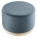 Tilden Large 23" Round Performance Velvet Upholstered Ottoman - Cadet Blue Natural - MOD9167