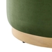 Tilden Large 23" Round Performance Velvet Upholstered Ottoman - Moss Green Natural - MOD9168