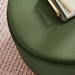 Tilden Large 23" Round Performance Velvet Upholstered Ottoman - Moss Green Natural - MOD9168