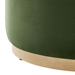 Tilden Large 29" Round Performance Velvet Upholstered Ottoman - Moss Green Natural - MOD9175