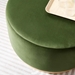 Tilden Large 29" Round Performance Velvet Upholstered Ottoman - Moss Green Natural - MOD9175