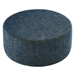Callum Large 38" Round Woven Heathered Fabric Upholstered Ottoman - Heathered Weave Azure - MOD9177