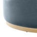 Tilden Large 38" Round Performance Velvet Upholstered Ottoman - Cadet Blue Natural - MOD9181