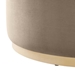 Tilden Large 38" Round Performance Velvet Upholstered Ottoman - Taupe Natural - MOD9182