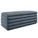 Mezzo Upholstered Performance Velvet Storage Bench - Cadet Blue - MOD9205