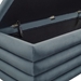 Mezzo Upholstered Performance Velvet Storage Bench - Cadet Blue - MOD9205