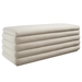 Mezzo Upholstered Performance Velvet Storage Bench - Almond - MOD9207