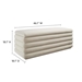 Mezzo Upholstered Performance Velvet Storage Bench - Almond - MOD9207