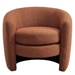 Affinity Upholstered Boucle Fabric Curved Back Armchair - Rust - MOD9209