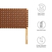 Sparta Weave Full Vegan Leather Headboard - Natural Brown - Style B - MOD9223
