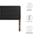 Sparta Weave Full Vegan Leather Headboard - Walnut Black - Style B - MOD9231