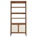 Capri 4-Shelf Wood Grain Bookcase - Walnut - MOD9291