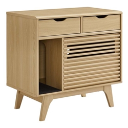 Render Cat Cabinet - Oak 