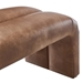 Dax 50.5" Vegan Leather Upholstered Accent Bench - Brown - MOD9356