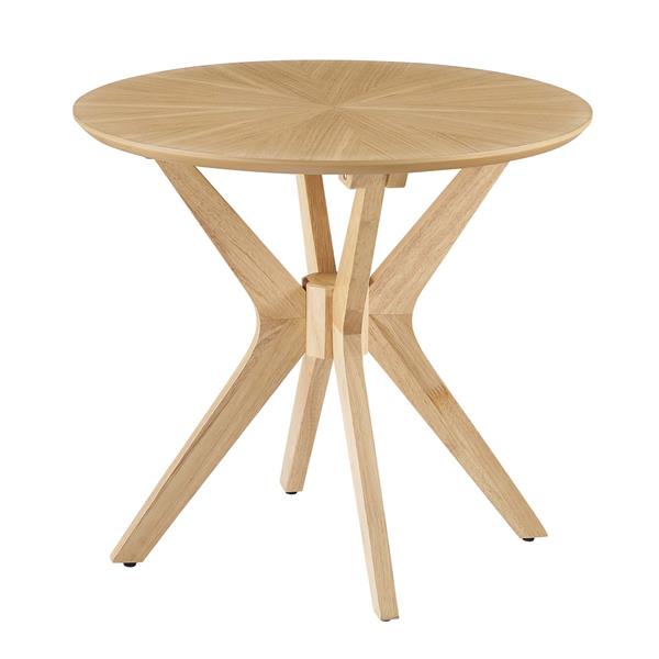 Crossroads 24” Round Wood Side Table - Oak 