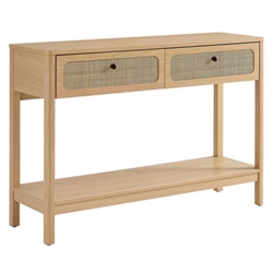Chaucer Wood Entryway Console Table - Oak 