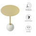 Aliza Round White Marble Side Table - White Brass - MOD9521