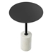 Lyric Round Side Table - White Black - MOD9531