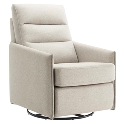 Etta Upholstered Fabric Lounge Chair - Oatmeal 