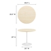 Lippa 36” Round Artificial Travertine  Dining Table - White Travertine - MOD9645
