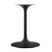 Lippa 36” Round Artificial Travertine  Dining Table - Black Travertine - MOD9649