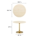 Lippa 36” Round Artificial Travertine  Dining Table - Gold Travertine - MOD9650