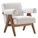 Lyra Fabric Armchair - Set of 2 - Ivory Fabric - MOD9675