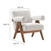 Lyra Fabric Armchair - Set of 2 - Ivory Fabric - MOD9675