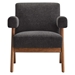 Lyra Fabric Armchair - Set of 2 - Dark Gray Fabric - MOD9676