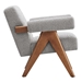 Lyra Boucle Fabric Armchair - Set of 2 - Light Gray - MOD9678