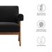 Lyra Boucle Fabric Armchair - Set of 2 - Black - MOD9679