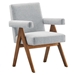 Lyra Fabric Dining Room Chair - Set of 2 - Light Gray Fabric - MOD9689