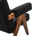 Lyra Boucle Fabric Armchair - Black - MOD9702