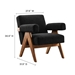 Lyra Boucle Fabric Armchair - Black - MOD9702