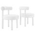 Toulouse Performance Velvet Dining Chair - Set of 2 - White