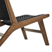 Saoirse Woven Rope Wood Accent Lounge Chair - Walnut Black - MOD9774