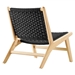 Saoirse Woven Rope Wood Accent Lounge Chair - Natural Black - MOD9776