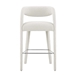 Pinnacle Boucle Upholstered Bar Stool Set of Two - Ivory Silver - MOD9904