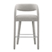Pinnacle Boucle Upholstered Bar Stool Set of Two - Taupe Silver - MOD9905