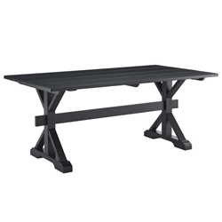 Windchime 71" Wood Dining Table - Black 