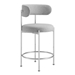 Albie Fabric Counter Stools - Set of 2 - Gray Silver - MOD9979